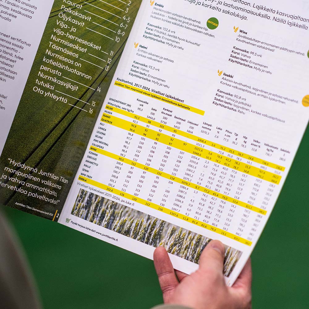 Junttilan Tilan Siemenopas 2026 lukijalla